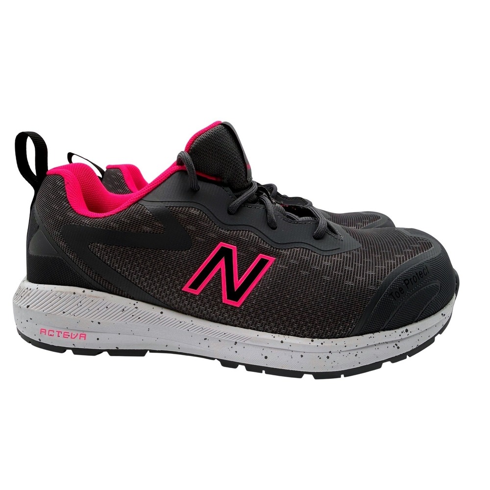 New Balance 412 v1 Safety Shoes Womens 9.5 Grey Pink Excellent Alloy Toe Work